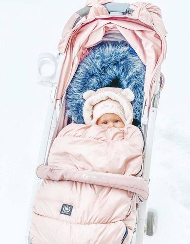Śpiworek zimowy do wózka różowy mat na Arena.pl