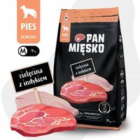 Pan Mięsko karma sucha dla psa Cielęcina z indykiem Chrupki M 9kg