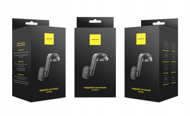 Spacecase Car Holder Sc11 Dash Magnetic Black zdjęcie 16