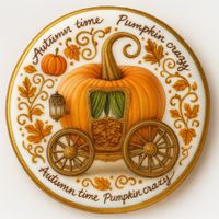 CIASTKO LUKROWANE PUMPKIN CARRIAGE ORANGE ROZ.XL KOŁO RĘCZNIE ROBIONE