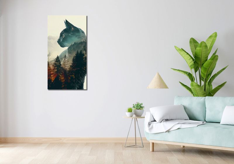 Obraz 50x100cm Koci Duch Lasu zdjęcie 2