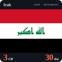 Karta eSIM Internet Irak 3 GB na 30 dni - bez rejestracji