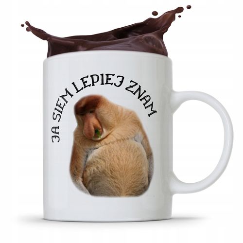 Kubek Śmieszny Janusz Nosacz Ja Siem Lepiej Znam Z Nadrukiem Ze Zdjęciem na Arena.pl