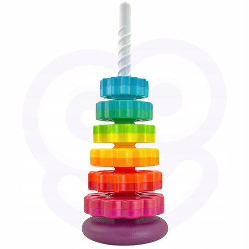 EDUKACYJNA PIRAMIDKA ZAKRĘCONA WIEŻA UKŁADANKA WOOPIE BABY na Arena.pl