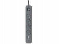 Listwa zasilająca Tracer TRALIS47685 Power Line+ 4 Gniazda 3x USB-A 5m