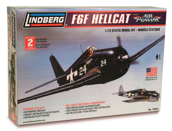 Model Plastikowy Do Sklejania Lindberg (USA) Samolot F6F Hellcat zdjęcie 1