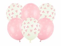 Balony lateksowe Kokardki różowe, 30 cm 6 szt.