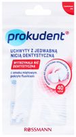 PROKUDENT UCHWYTY Z JEDWABNĄ NICIĄ DENTYSTYCZNĄ I WYKAŁACZKĄ 40 SZT