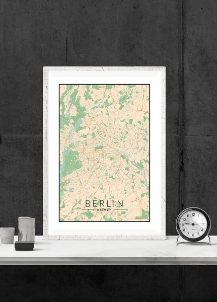 Berlin mapa kolorowa - plakat 50x70 cm zdjęcie 2