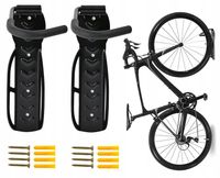 2x UCHWYT NA ROWER SOLIDNY WIESZAK ŚCIENNY ROWEROWY NA ŚCIANĘ HAK + KOŁKI