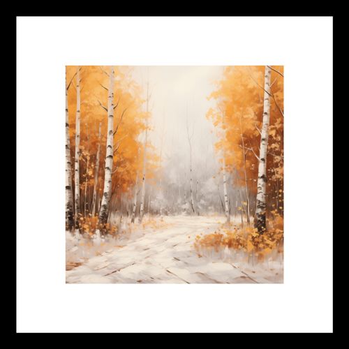 Plakat 20x20cm Jesienne Brzozy na Arena.pl