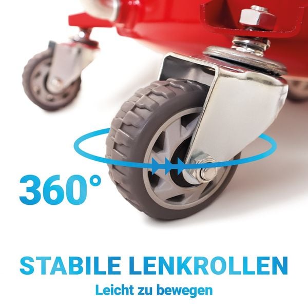 19650Mobilna czerwona zlewarka do oleju warsztatowa pojemnik 80litrów zdjęcie 3