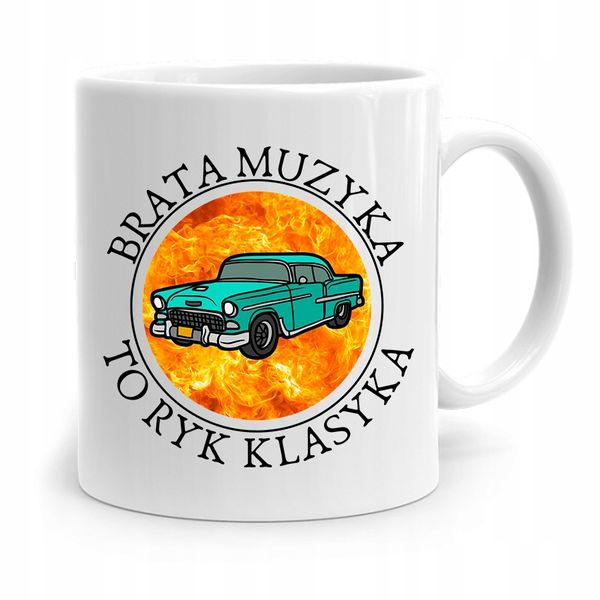 Kubek Prezent Dla Brata Muzyka To Ryk Klasyka Z Nadrukiem Ze Zdjęciem zdjęcie 1