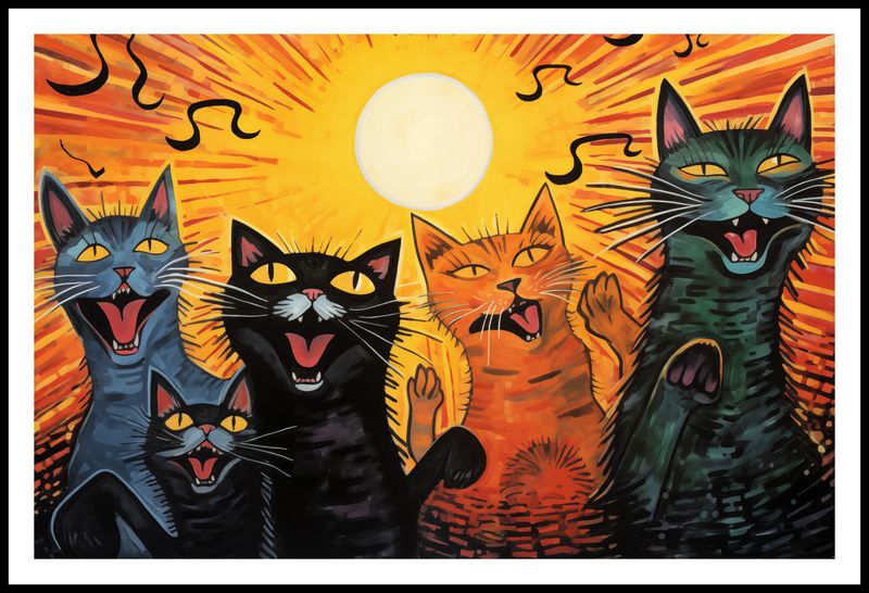 Plakat 91,5x60cm Kocie Koncertowanie zdjęcie 3