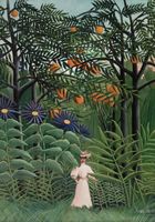 Plakat 70x100cm Woman Walking, Rousseau Vintage do Salonu
