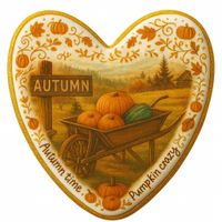 CIASTKO LUKROWANE COUNTRY COLLECTION ROZ.XL KOŁO JESIEŃ RĘCZNIE ROBIONE