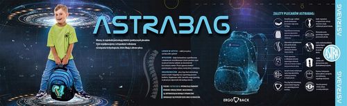 Plecak trzykomorowy Astrabag z motywem deskorolek świecących w ciemności na Arena.pl