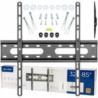 MOCNY UCHWYT TV WIESZAK DO TELEWIZORA LCD PŁASKI CALI VESA ŚCIENNY