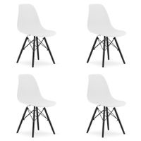 Krzesło OSAKA białe / nogi czarne x 4