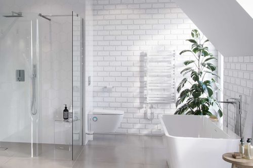 Horos grzejnik łazienkowy 96x50 cm, biały soft na Arena.pl