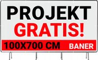 BANER REKLAMOWY plandeka 7x1m 510g powlekany + LAKIER UV PROJEKT GRATIS