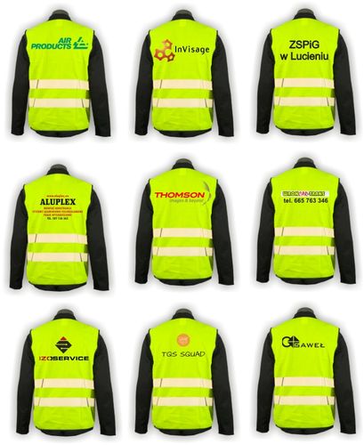 KAMIZELKA ROBOCZA odblaskowa z LOGO nadrukiem tel na Arena.pl