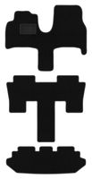 Dywaniki samochodowe welurowe do: Citroen C8 2002-2014 7-osobowy czarne