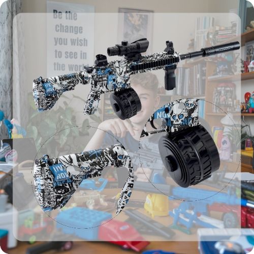 BEZPIECZNY WIELKI KARABIN NA KULKI ŻELOWE AUTOMAT MASZYNOWY PISTOLET BROŃ na Arena.pl