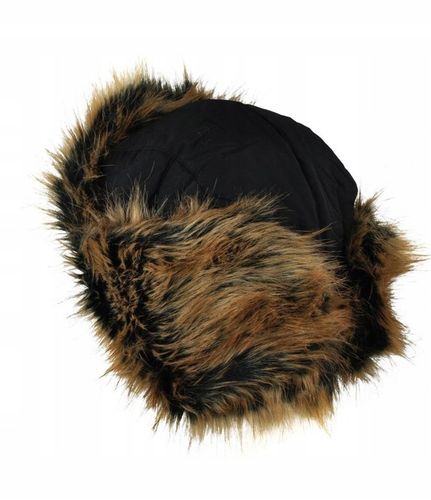 Czapka uszanka Alaska - futrzana, zimowa, ocieplona dla mężczyzn Czarny na Arena.pl