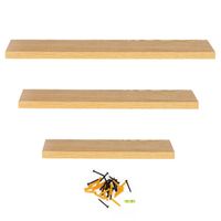 Półki ścienne 3 szt. na przyprawy, książki półki wiszące nowoczesne brązowe