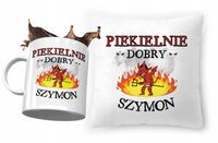 Zestaw Dla Szymona Poduszka + Kubek Na Prezent Z Nadrukiem Ze Zdjęciem