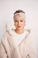 Polska opaska Jagodna - brązowy | dzianinowa, wygodna