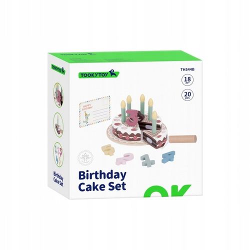 Drewniany Tort Urodzinowy ze Świeczkami Rzepy TOOKY TOY na Arena.pl