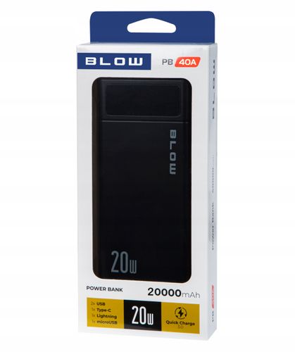 POWERBANK 20000 mAh 22,5W POWER BANK QC PD USB-C SZYBKI BEZPIECZNY POJEMNY na Arena.pl