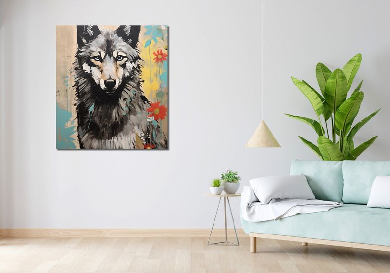 Obraz 90x100cm Przenikliwość Wilczej Natury zdjęcie 2