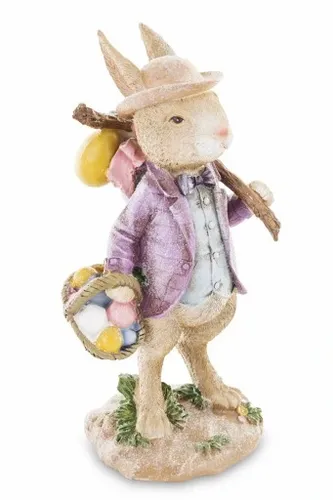 FIGURKA - WIELKANOCNY ZAJĄC KRÓLIK Z PISANKAMI II na Arena.pl