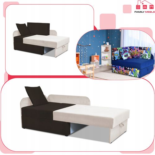 Narożnik dziecięcy Denis Duo rozkładany pojemnik łóżko dzieci materac kubuś na Arena.pl