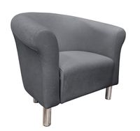 Fotel Milo Mikrofaza 17 szary nogi chrom