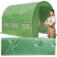 Folia na tunel 4x2.5x2m 10m² Tunel Foliowy Szklarnia ogrodowa UV-4 Zielona