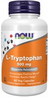 NOW Foods L-Tryptophan 500mg Układ Nerwowy Pamięć Stres Sen VEGE 60kap