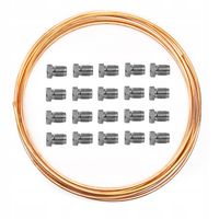 Rurka miedziana na przewody hamulcowe krążek 10mb + 20szt końcówek M10x1