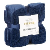 Miękki koc dwustronny TEDY 200X220 granatowy