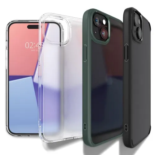 Etui Spigen Crystal Hybrid na iPhone 15 Plus - przezroczysto-beżowe na Arena.pl
