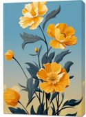 Obraz 70x100cm Złoty Kwiatowy Świt