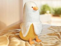 2 x Kaczka Bananowa Poduszka Pluszowa Zabawka MASKOTKA MIŚ PRZYTULANKA 50cm