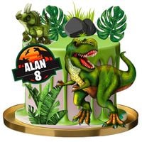 WYDRUK CUKROWY OPŁATEK NA TORT DINOZAURY DINOZAUR POSTACI + GRATIS