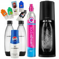 Saturator SodaStream Terra butelka 2x1L cylinder pepsi 440ml Mirinda, 7UP