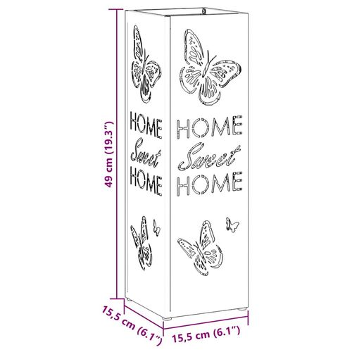 Stojak na parasol Czarny 15.5 x 15.5 x 49 cm Stal na Arena.pl