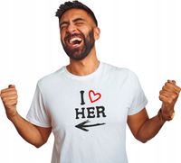 KOSZULKA z imieniem dla chłopaka I LOVE HER