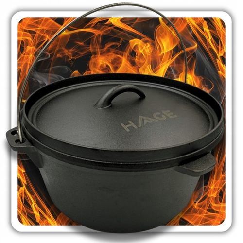 KOCIOŁEK ŻELIWNY WISZĄCY GARNEK MYŚLIWSKI WĘGIERSKI 7,2L NA OGNISKO na Arena.pl